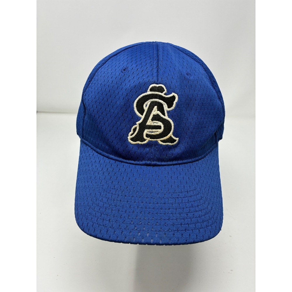 Pacific Headwear 808M Royal Blue Mesh Stretch Fit Hat Size M-XL Monogram AS Logo